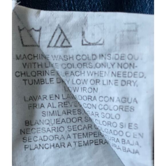 RIDERS BY LEE HIGH RISE CAPRI BLUE JEANS, WOMENS, M, DENIM BLUE BUTTON/ZIP CLOSE - Picture 10 of 11